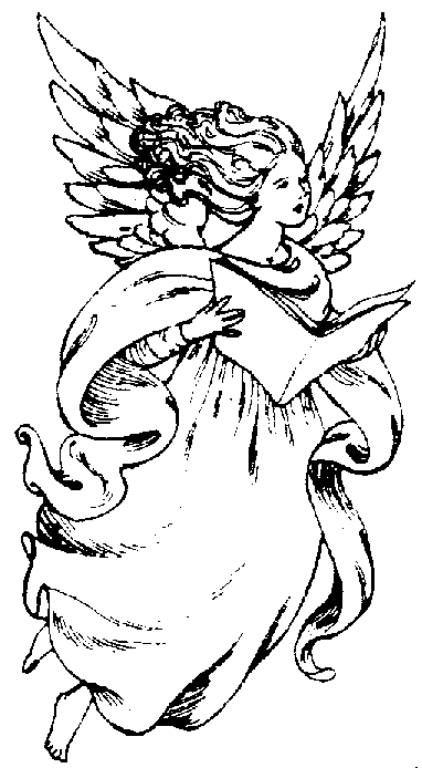 free black and white angel clipart - photo #48